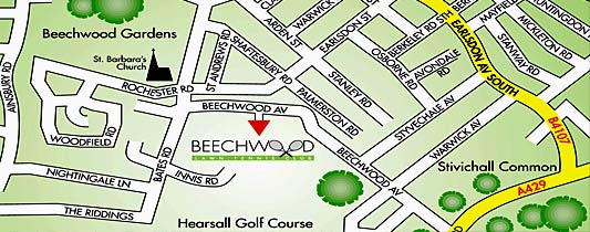 Beechwood Lawn and Tennis Club :: Follow the directions on the map to find us ::